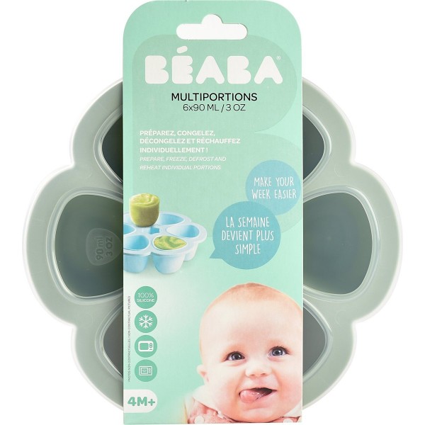 Béaba - Siliconen multiportions - 6x90 ml - Groen