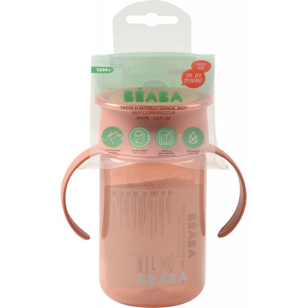 Béaba - Leerbeker - 340 ml - Roze Béaba - Leerbeker - 340 ml - Roze