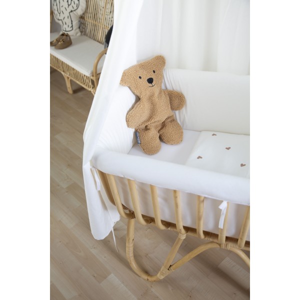 Childhome - Omrander Voor Rattan Wieg Rechthoekig - Jersey - Ecru Childhome - Omrander Voor Rattan Wieg Rechthoekig - Jersey - Ecru