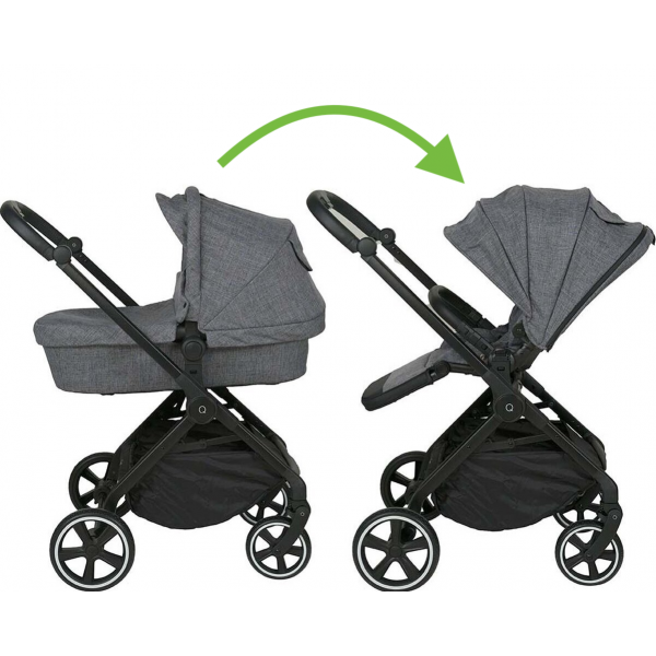 Quax Yuka Kinderwagen 2in1- Dark Grey