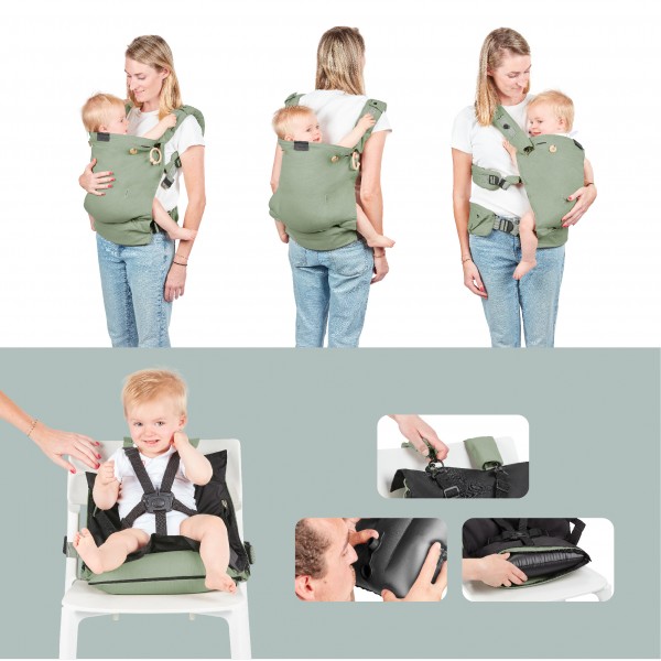 Babymoov Moov & Boost Fysiologische Draagzak - Sage Green