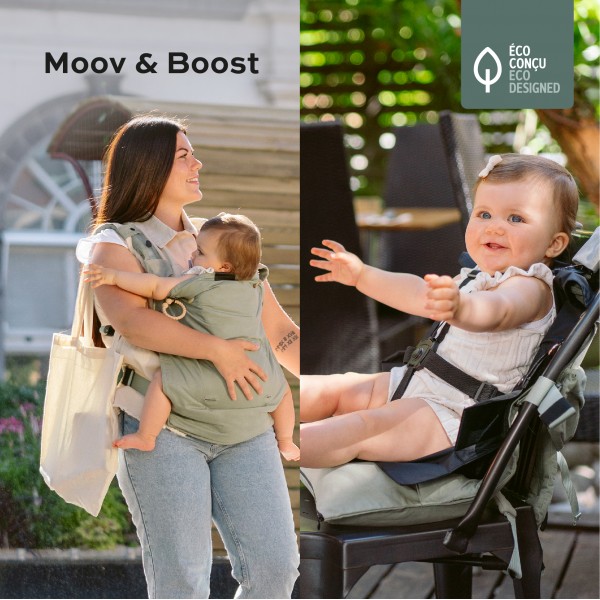 Babymoov Moov & Boost Fysiologische Draagzak - Sage Green