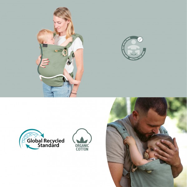 Babymoov Moov & Boost Fysiologische Draagzak - Sage Green