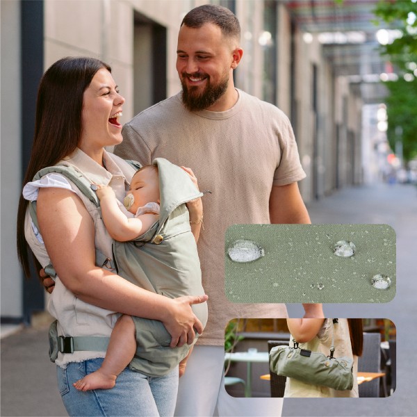 Babymoov Moov & Boost Fysiologische Draagzak - Sage Green