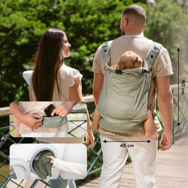 Babymoov Moov & Boost Fysiologische Draagzak - Sage Green