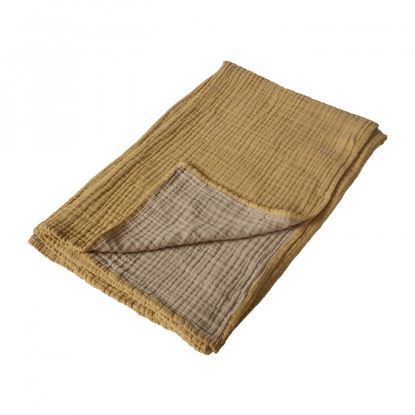 Quax - Naturel Muslin Deken - Saffran/Beige - 105x135 cm