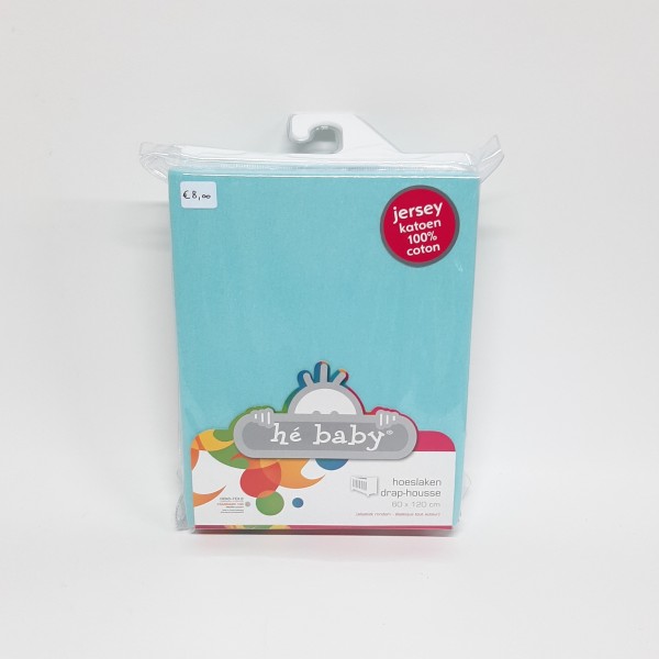 Hé Baby - Hoeslaken voor Babybed - 60x120 cm - Jersey - Mint