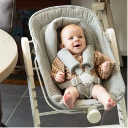 Childhome Newborn Evosit Wit - Jersey Grijs