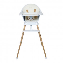 Quax - Verstelbare kinderstoel Ultimo 3 in 1 - White/Natural