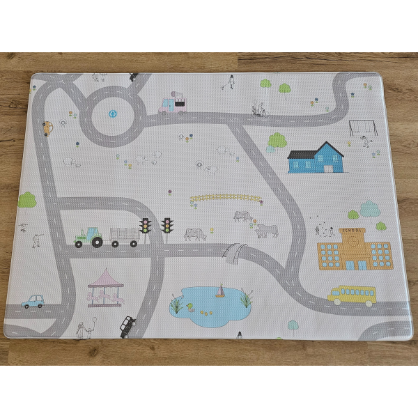 Little Gem Comfy Speelmat Roadmap  (100x140 cm)