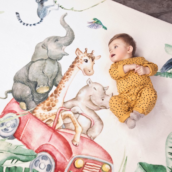 Little Gem Cozy Baby Play Mat Jungle 125x165 cm